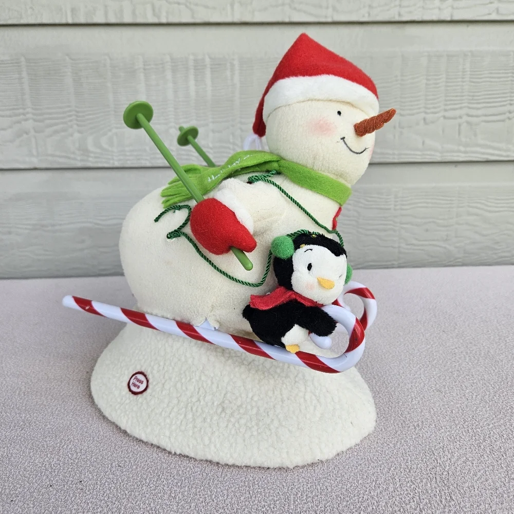 Hallmark Jingle Pals Swooshin Duo 2012 Animated Christmas Skiing Snowman WORKS